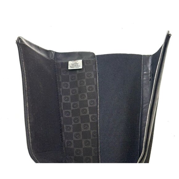 BLONDO Laina Tall Waterproof Black Leather Riding Boots Women's 7.5M Wedge Zip - Picture 12 of 15